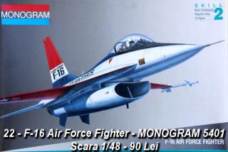 Imagine atasata: 22 - F-16 Air Force Fighter - MONOGRAM 5401 - Scara 1-48 - (01).jpg