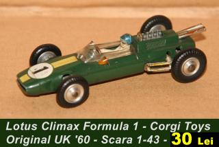 Imagine atasata: Lotus Climax Formula 1 - Corgi Toys - Original UK \'60 - Scara 1-43 - (12).jpg