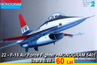 Imagine atasata: 22 - F-16 Air Force Fighter - MONOGRAM 5401 - Scara 1-48.jpg