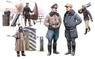 Imagine atasata: German Luftwaffe Pilots and Ground Personnel in Winter Uniform (ICM - 48086).jpg