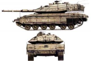 Imagine atasata: Merkava_4_main_battle_tank_Israel_Israeli_Army_line_drawing_blueprint_001.jpg